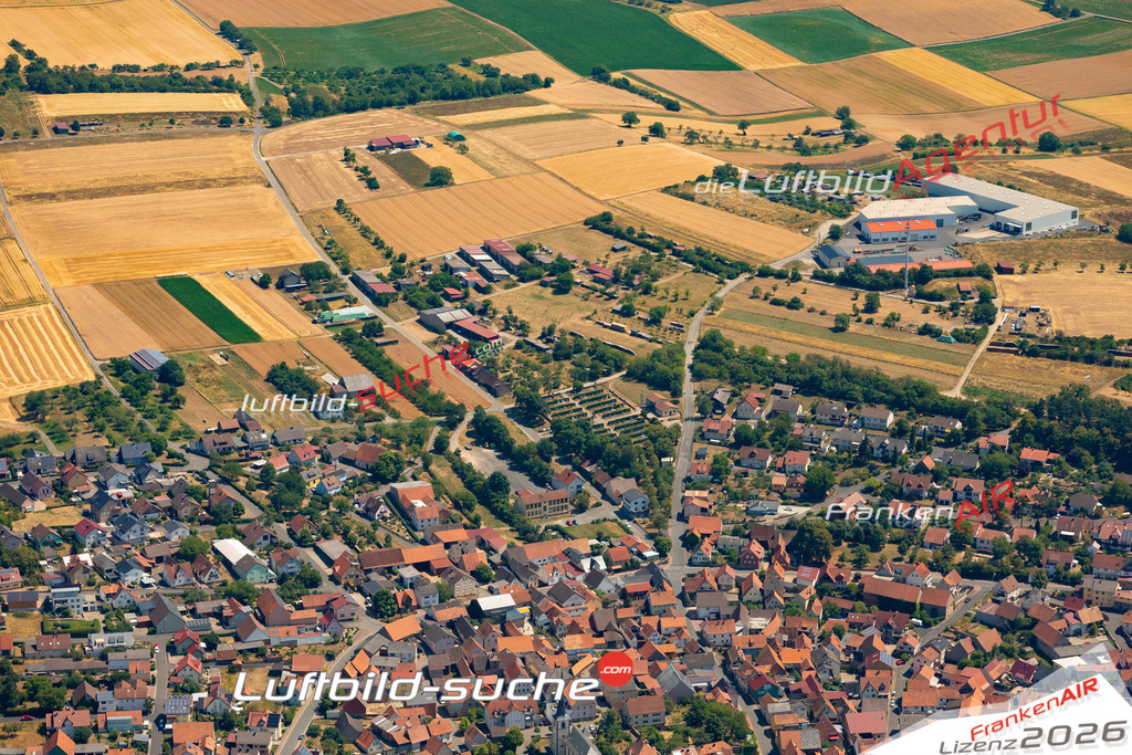 Das Luftbild zeigt :  Steinfeld - Die Luftaufnahme wurde 2023 vom UL-Flugzeug aus erstellt ( keine Drohne ) - Hochauflösende Luftaufnahme - Für grossformatige Ausdrucke geeignet. Die Geschenkidee !Mit Lizenz und Bildrechte bestellbar