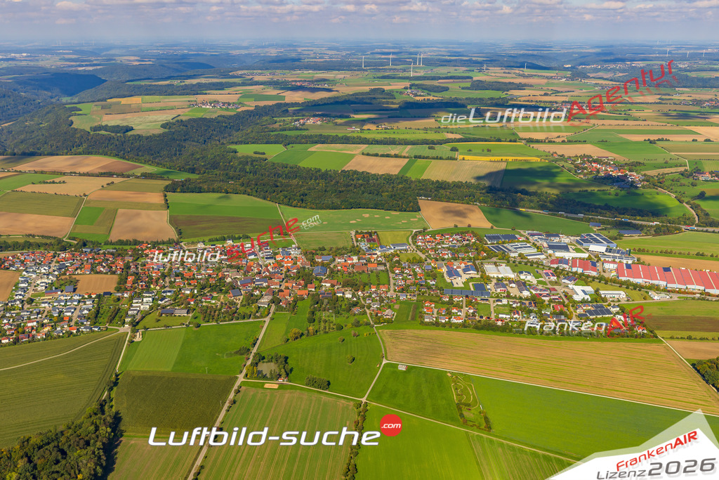 Luftaufnahme von Wolpertshausen Vs Google Maps- Die Luftaufnahme wurde 2025 vom UL-Flugzeug heraus erstellt ( keine Drohne ) - Hochauflösende Luftaufnahme - für professionelle Ausdrucke geeignet. Die Geschenkidee !Mit Lizenz und Bildrechte bestellbar