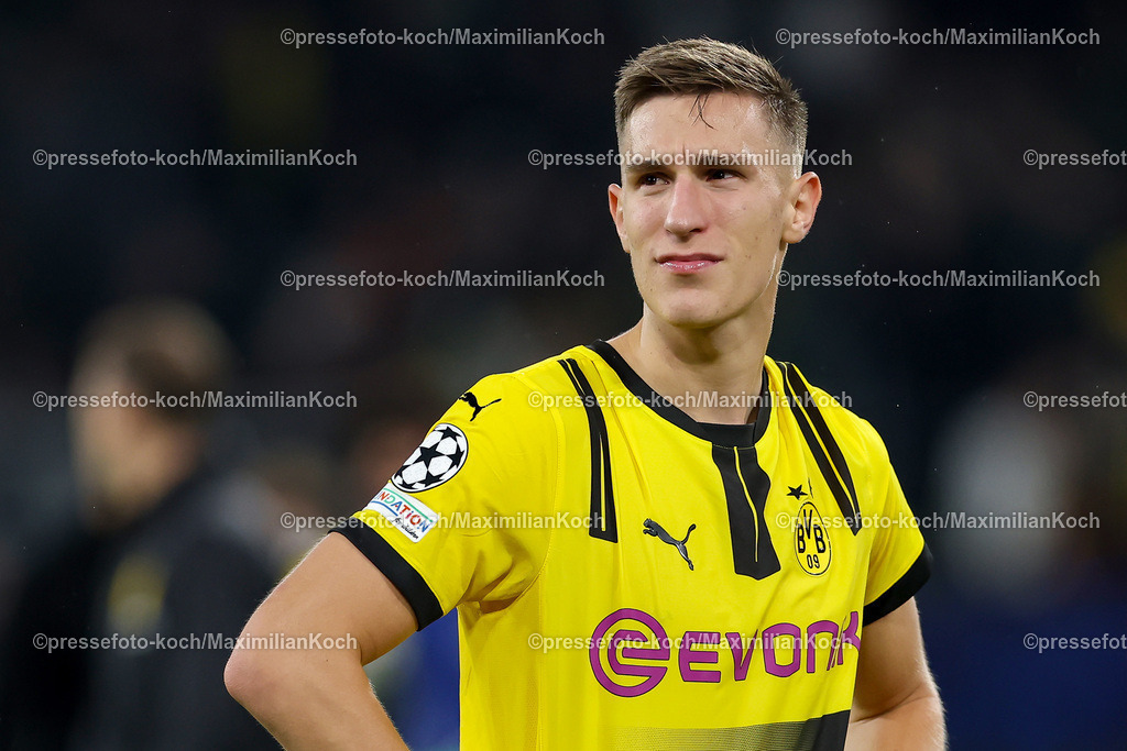 BVB01102402257 | 01.10.2024, Fußball, UEFA Champions League, Borussia Dortmund - Celtic Glasgow, 2. Spieltag, Signal Iduna Park, Saison 2024 2025: Nico Schlotterbeck (BVB #4)