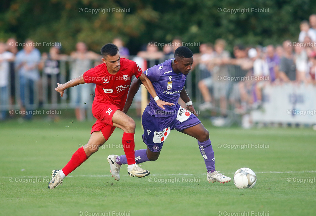 A_LUI_280824_25 | SPORT FUSSBALL UNIQA OEFB CUP 2024 2.RUNDE ASKOE OEDT-WIENER AUSTRIA 28.08.2024 IM BILD: FILIP BRESKIC (OEDT) UND CRISTIANO (AUSTRIA) FOTO:FOTOLUI