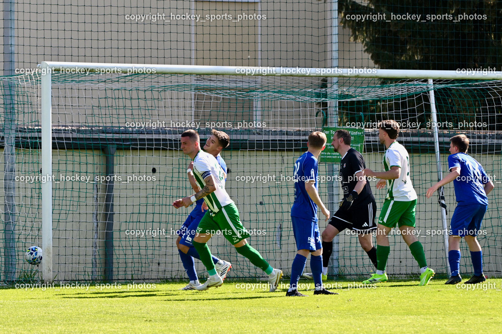 SV Donau vs. Union Matrei | #24 Zoran Vukovic SV Donau,  #22 Thomas Riepler Union Matrei, #1 Julian Weiskopf Union Matrei, #31 Jonathan Panzl Union Matrei, SV Donau vs. Union Matrei, SV Donau vs. Union Matrei am 03.05.2026 in Klagenfurt (Sportplatz Donau), Austria, (Photo by Bernd Stefan)