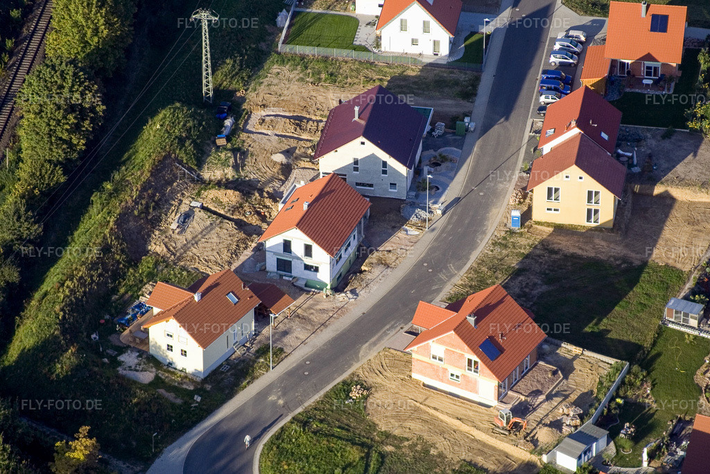 Luftbild: Neubaugebiet An der Anhaide im Ortsteil Schaidt in Wörth im Bundesland Rheinland-Pfalz in Deutschland. Foto: IMG_8064.jpg vom 13.09.2007 durch Werner Riehm/FLY-FOTO.de