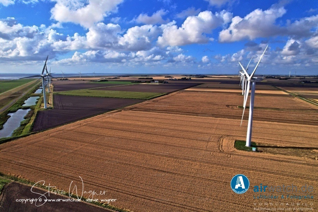 Windpark - Emmelsbüll-Horsbüll | Luftbild, Windenergieanlagen, Bürgerwindpark Emmelsbüll-Horsbüll, Windkraft, Windpark, Nordfriesland, 
