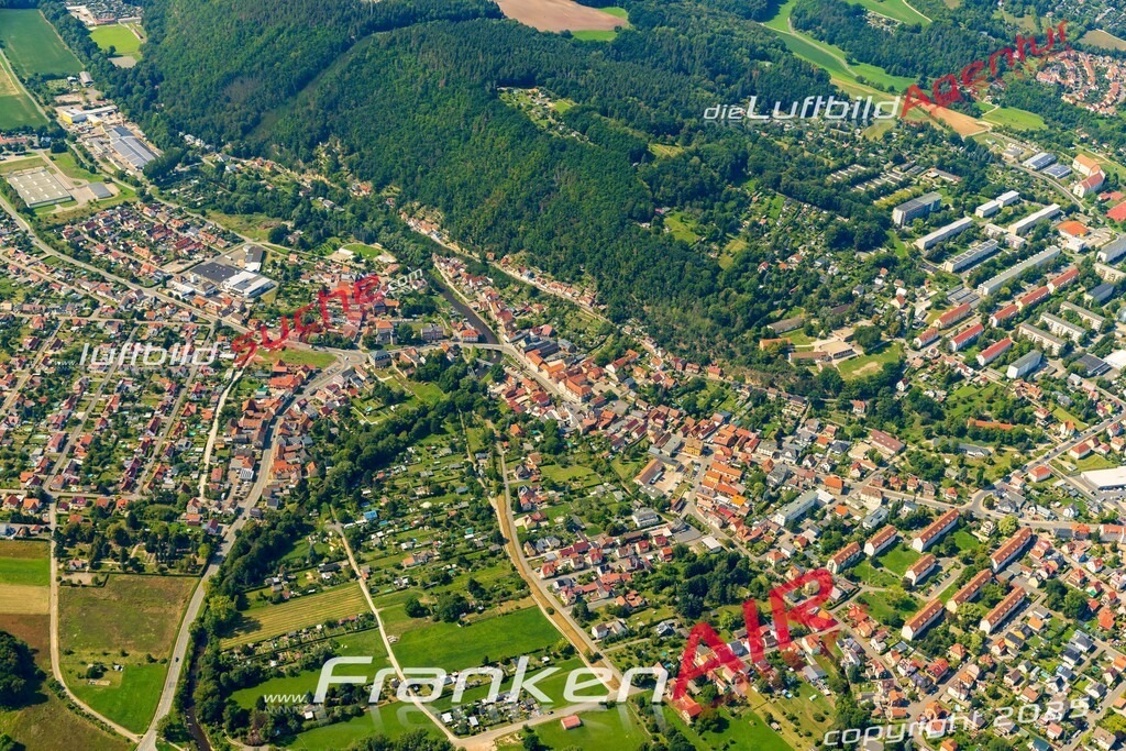 Schrägluftbild  Schwarza  Rudolstadt - Das Luftbild wurde 2025 vom UL-Flugzeug heraus erstellt (ohne Drohne- keine Drohnenaufnahme ) - Hochauflösende Luftaufnahme -Nicht vergleichbar mit Google Maps oder Satelittenbilder- Die Geschenkidee !Mit Lizenz und Bildrechte bestellbar