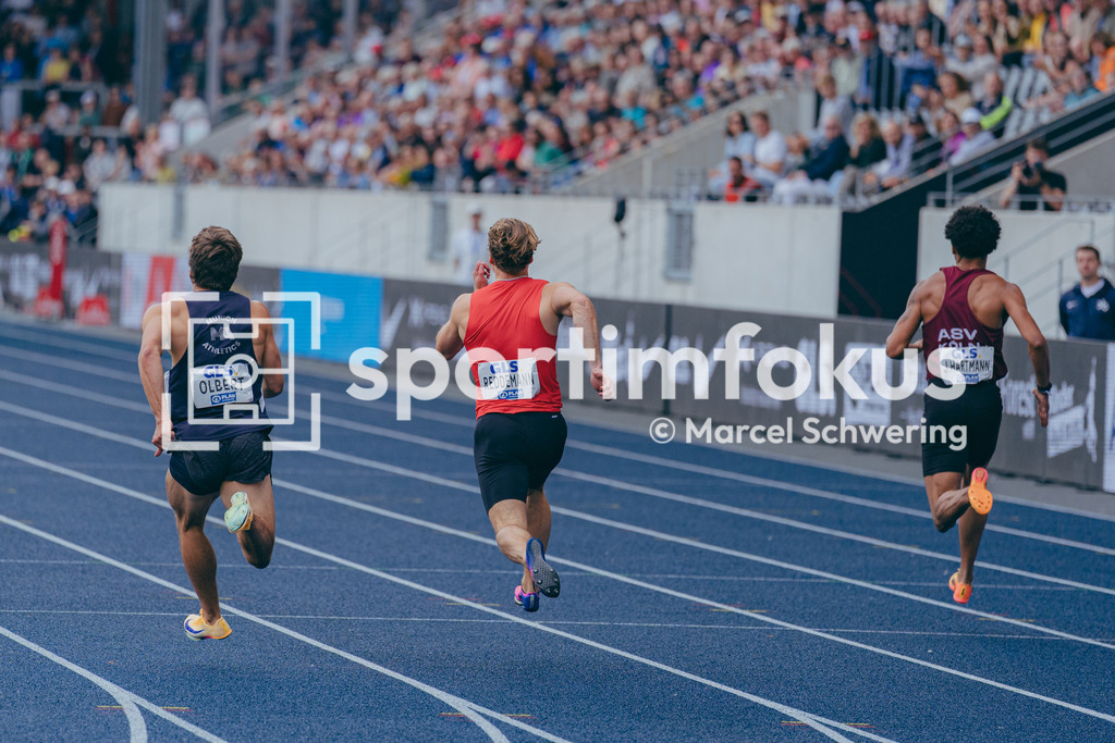 Deutsche Meisterschaften der Frauen und Männer 2026 | Eddie Reddemann, TSV Bayer o4 Leverkusen, 200-Meter-Lauf, Halbfinale, Deutsche Meisterschaften der Frauen und Männer 2026, Lohrheidestadion Bochum-Wattenscheid, 26.07.2026. Foto: Marcel Schwering / sportimfokus - Realisiert mit Pictrs.com
