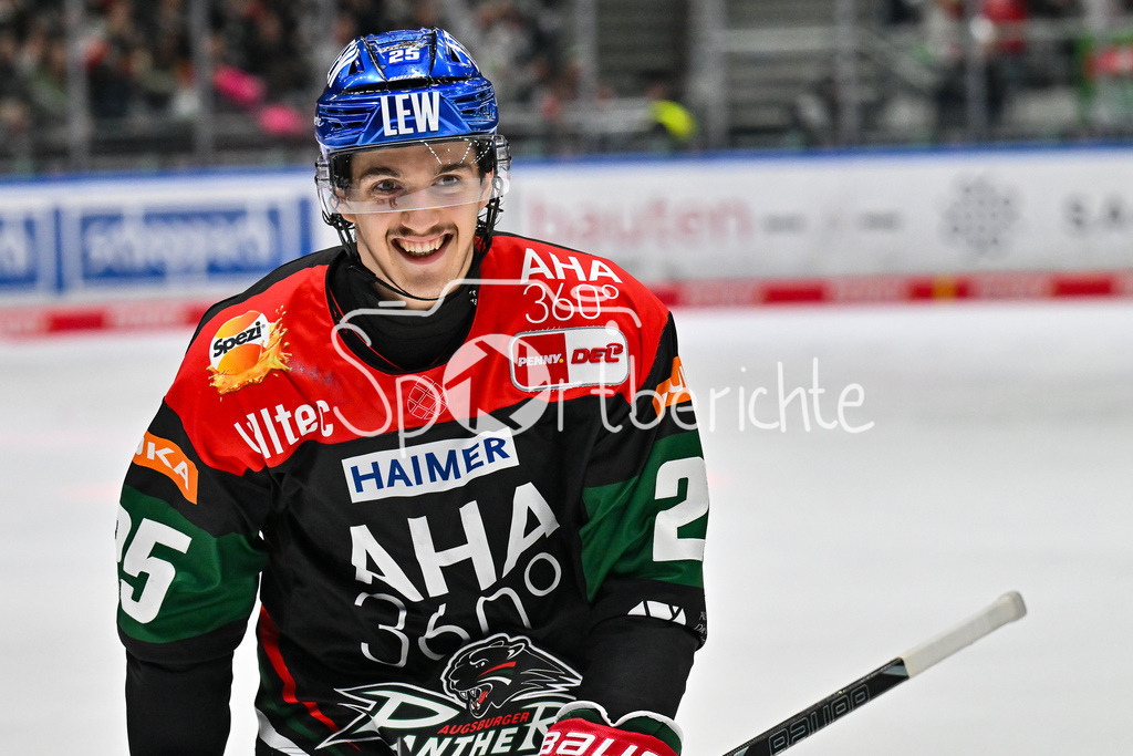 Augsburger Panther - Düsseldorfer EG | Jubel der Panther nach dem Treffer zum 5-1 durch Christian HANKE (Augsburger Panther #25) / Tor / Torschuetze / Freude / Happy / DEL: Augsburger Panther - Duesseldorfer EG, Curt Frenzel Stadion am 04.03.2025