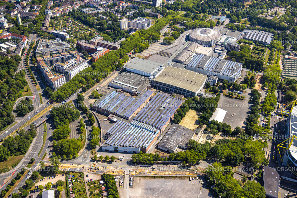 Dortmund220704894 | Luftbild, Westfalenhallen, Westfalenhalle, Dortmund, Ruhrgebiet, Nordrhein-Westfalen, Deutschland