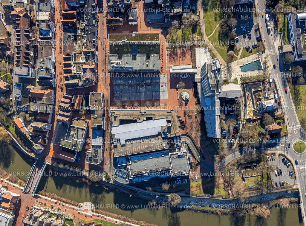 Luenen230204163 | Luftbild, Rathaus, Willy-Brandt-Platz, Lünen, Ruhrgebiet, Nordrhein-Westfalen, Deutschland