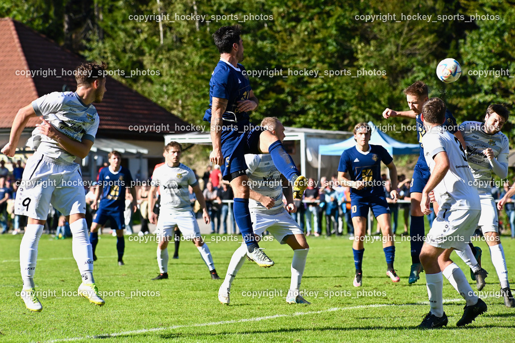 ATUS Velden vs. ASKÖ Köttmannsdorf 7.10.2023 | #9 Ishak Osmanovic ATUS Velden, #5 Roland Putsche ATUS Velden, #11 Aner Mandzic Köttmannsdorf, #17 Stephan Borovnik (K) Köttmannsdorf, #8 Fabian Kopeinig ATUS Velden, #3 Fabian Janschitz Köttmannsdorf, ATUS Velden vs. ASKÖ Köttmannsdorf 7.10.2023, ATUS Velden vs. ASKÖ Köttmannsdorf am 07.10.2023 in Velden (Wald Arena Velden), Austria, (Photo by Bernd Stefan)