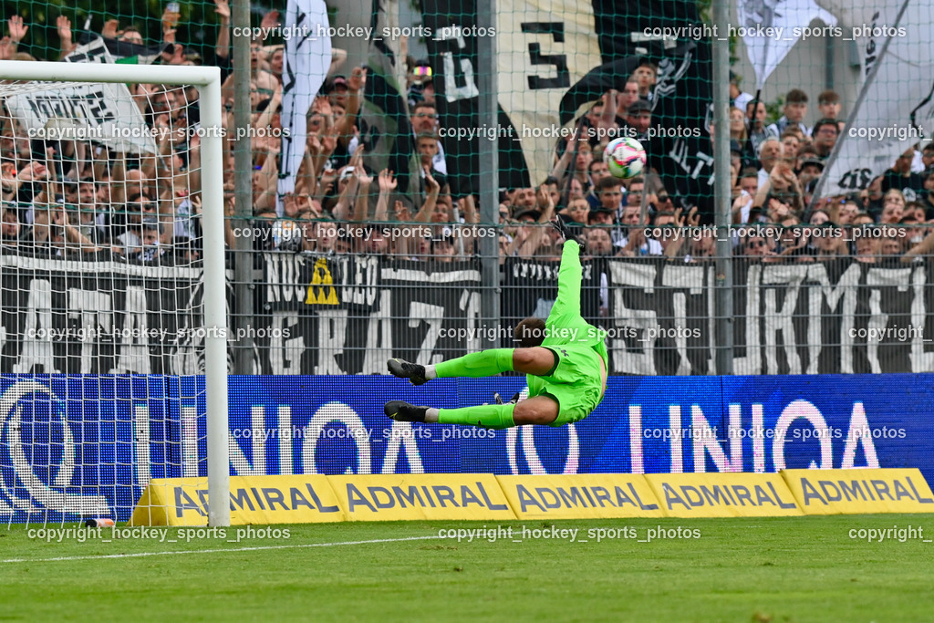 SAK vs. SK Sturm 22.7.2023 | #1 Kristijan Kondic, Flugeinlage