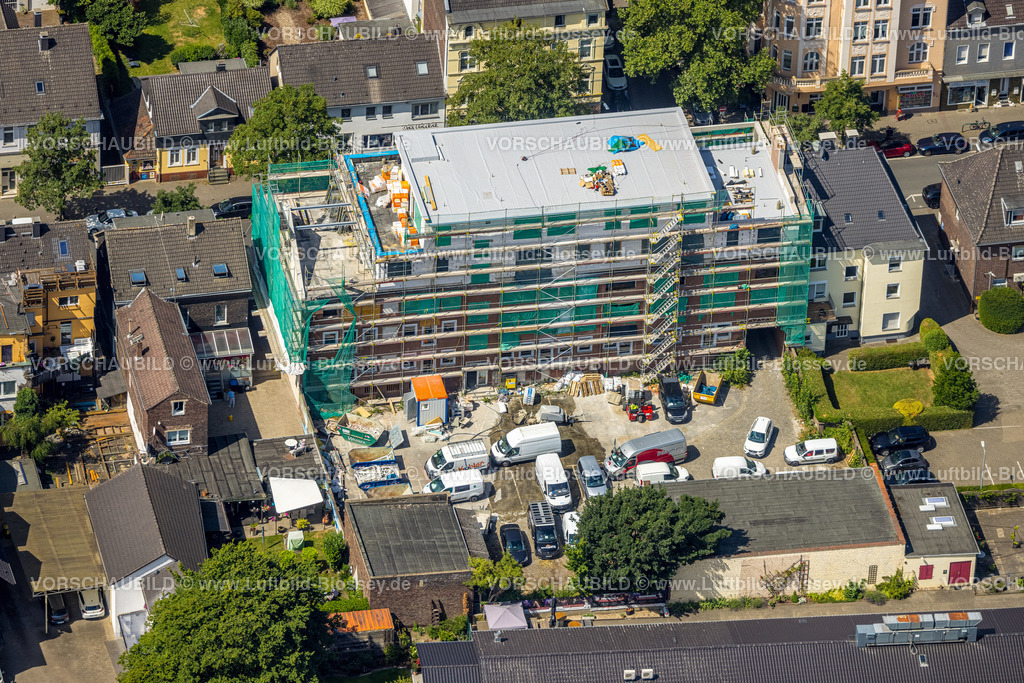 Dortmund220705149 | Luftbild, Alte Polizeiwache Baustelle mit Neubau Wohnhaus, Alte Benninghofer Straße, Hörde, Dortmund, Ruhrgebiet, Nordrhein-Westfalen, Deutschland