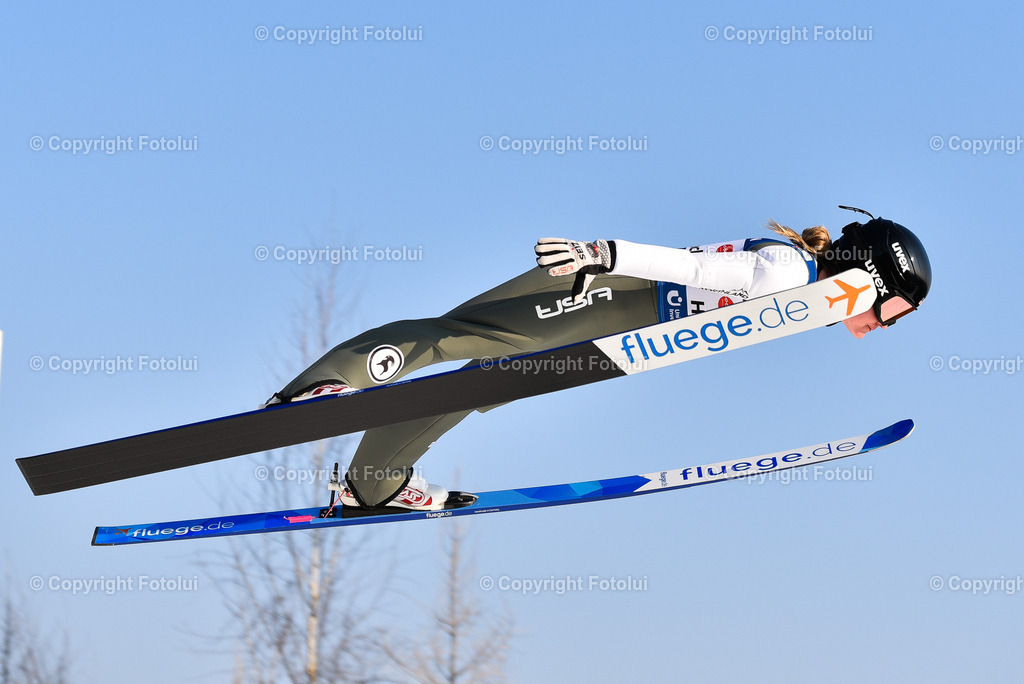 A_LUI_20230210_0002 | HINZENBACH, AUSTRIA, NORDIC SKIING, WOMEN TEAM-SKI JUMPING - FIS WORLD CUP 
IM BILD:  Anna Hoffmann (USA)                

FOTO:FOTOLUI/UW