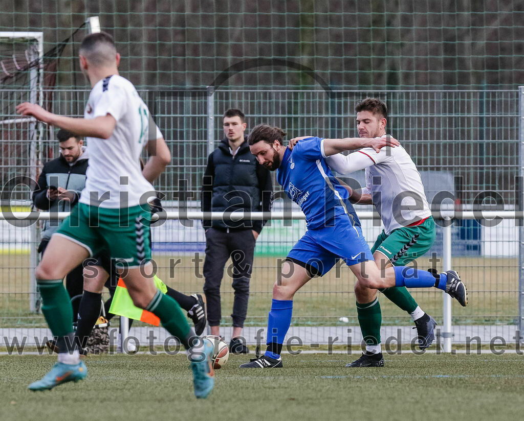 2024-02-17_027_FC_Schwaig_gegen_SV_Kranzberg | Marzling, Deutschland, 17.02.2024:
Fußball, Landesliga Südost 2023 / 2024, Testspiel, FC Schwaig gegen SV Kranzberg, Endergebnis: 4:1

Florian Edlhuber (SV Kranzberg, #10), Raffael Ascher (FC Schwaig, #9)

Foto: Christian Riedel / fotografie-riedel.net
