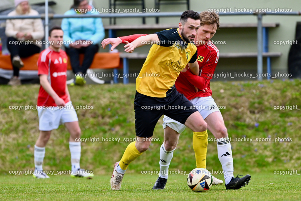 SV Arnoldstein vs. FC Union Sillian-Heinfels | #6 Nermin Konjevic SV Arnoldstein, #20 Marco Ortner FC Sillian, SV Arnoldstein vs. FC Union Sillian-Heinfels, SV Arnoldstein vs. FC Union Sillian-Heinfels am 29.03.2026 in Arnoldstein (Waldparkstadion Arnoldstein), Austria, (Photo by Bernd Stefan)
