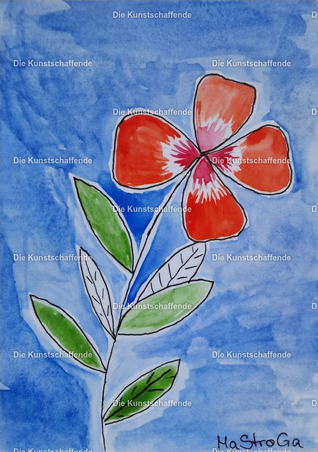 MaStroGa-161052 | Kunstdruck von handgemalter Postkarte. | Art print from hand painted postcard. - Realisiert mit Pictrs.com