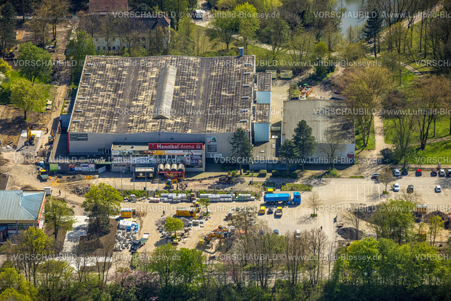 Herne230402960Ost | Luftbild, Hannibal Arena im Revierpark Gysenberg, Eissporthalle, Börnig, Herne, Ruhrgebiet, Nordrhein-Westfalen, Deutschland