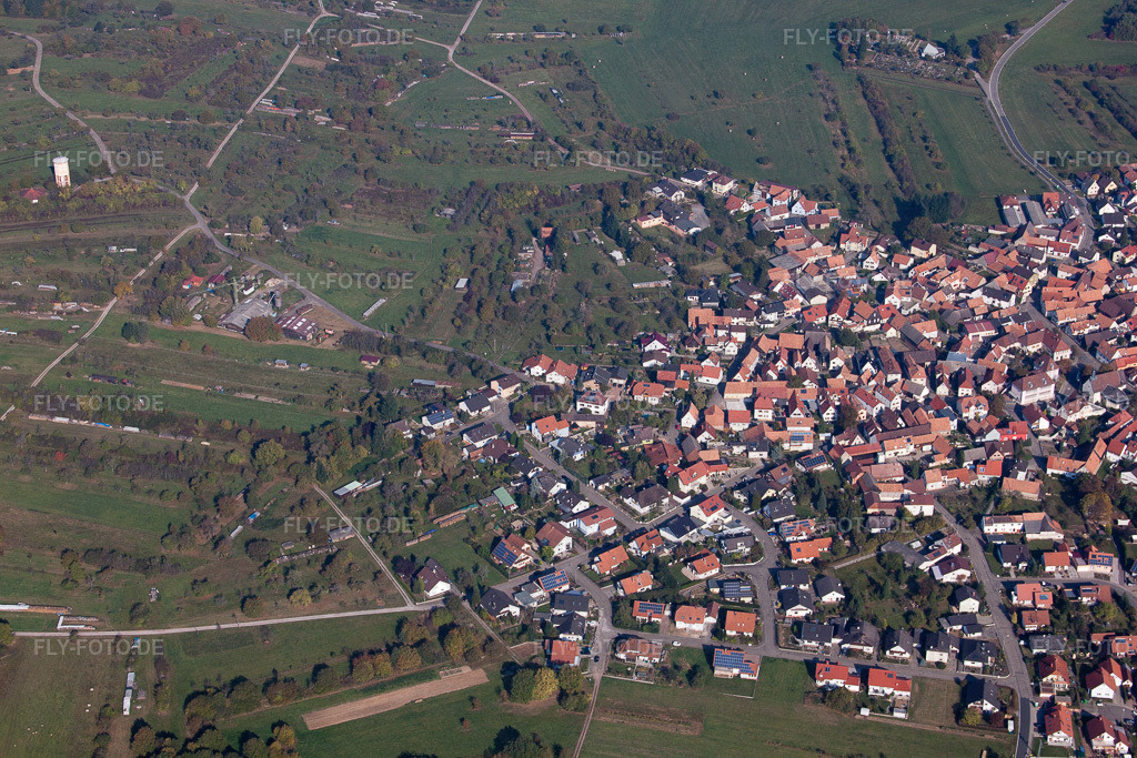 Ortsansicht | Luftbild: Ortsansicht im Ortsteil Büchelberg in Wörth im Bundesland Rheinland-Pfalz in Deutschland. Foto: IMG_45921.jpg vom 16.10.2011 durch Werner Riehm/FLY-FOTO.de - Realisiert mit Pictrs.com
