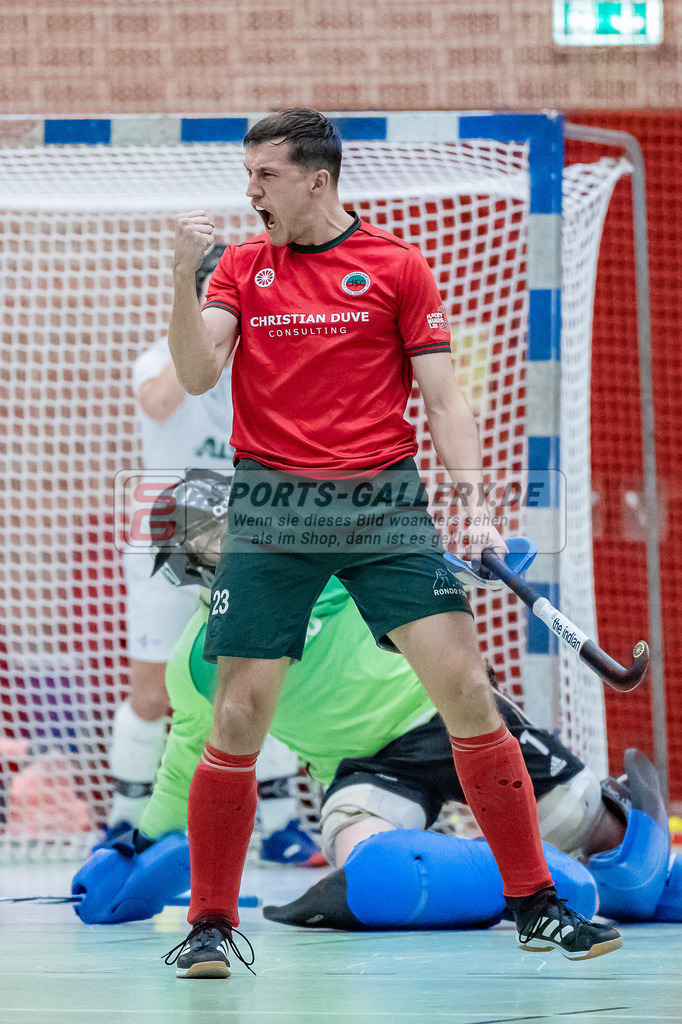HK_20231216_107399 | 1. Bundesliga Herren  Crefelder HTC - Blau Weiß Köln am 16.12.2023 Sporthalle Glockenspitz, Krefeld , Boomes Anton ( Crefelder HTC #23 )