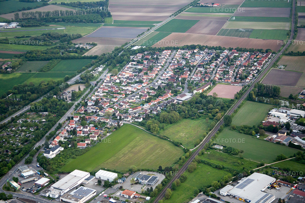 Luftbild: Karl-Max-Siedlung in Worms im Bundesland Rheinland-Pfalz in Deutschland. Foto: IMG_088568.jpg vom 17.05.2016 durch Werner Riehm/FLY-FOTO.de