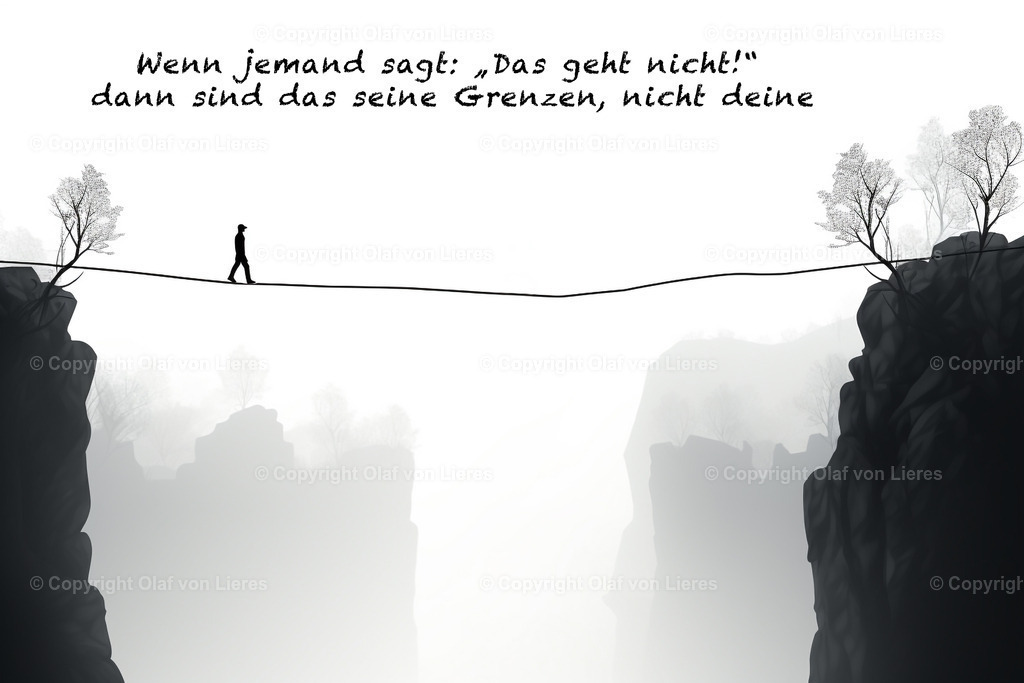 Wandbild Grenzen überwinden | Wandbilder sich zu motivieren