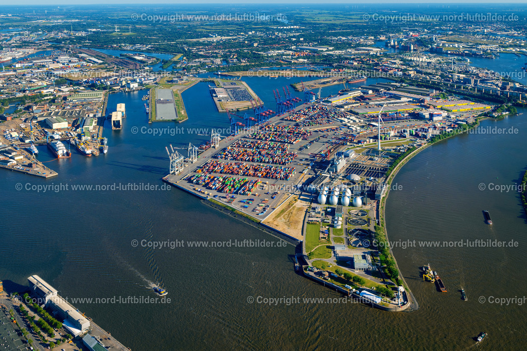 Hamburg_Tollerort_ELS_5397040923 | HAMBURG 21.08.2023 Containerterminal im Containerhafen des Überseehafen Container Terminal Tollerort in Hamburg. // Container Terminal in the port of the international port Container Terminal Tollerort in Hamburg. Foto: Martin Elsen