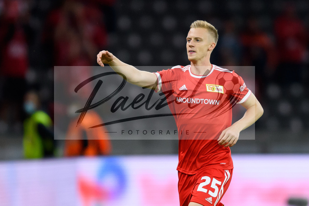 FCUKUO20210826_001 | Fussball, Herren: Timo Baumgartl (1.FC Union Berlin) gestikuliert beim Spiel der UEFA Conference League zwischen 1. FC Union Berlin und Kuopion PS im Olympiastadion am 26.08.2021 in Berlin, Deutschland. - Realisiert mit Pictrs.com