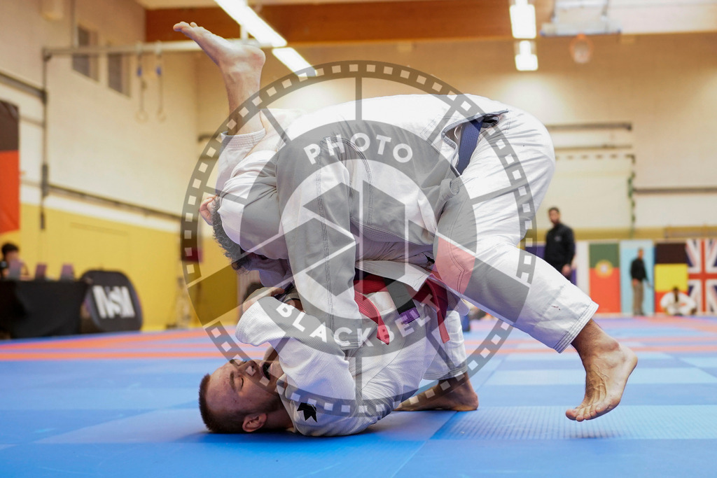 20240203PBB08380 | Fighters compete during the Brazilian Jiu-Jitsu Championship of the AJP Tour in Maintal by Frankfurt am Main, Germany, on February 2, 2024.