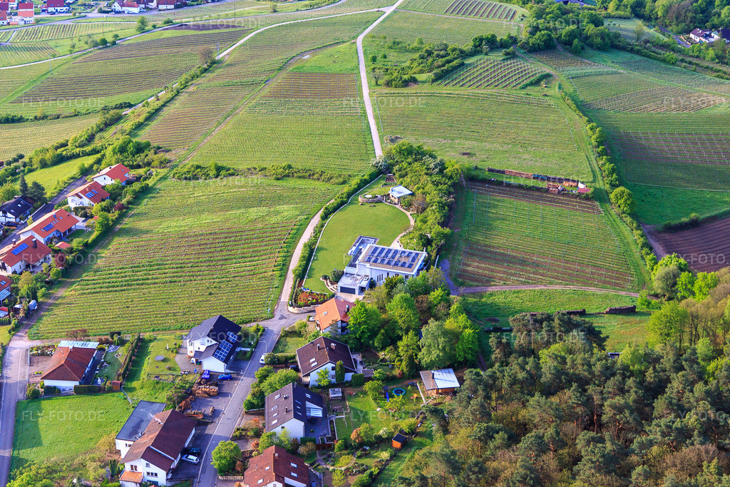 Luftbild: Villa in der Kirchbergstraße im Ortsteil Gleiszellen in Gleiszellen-Gleishorbach im Bundesland Rheinland-Pfalz in Deutschland. Foto: IMG_113759.jpg vom 29.04.2019 durch Werner Riehm/FLY-FOTO.de