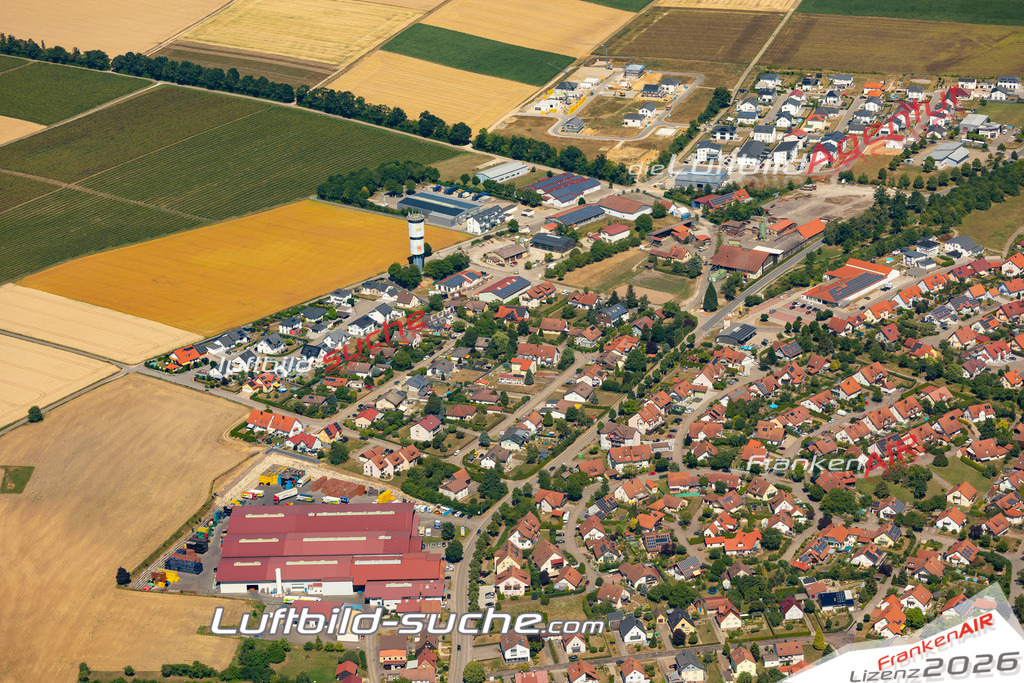 Aktuelles Luftbild von  Wallhausen - Die Luftaufnahme wurde 2022 mittels UL-Flugzeug erstellt ( keine Drohne ) - hochauflösende Kamera-Systeme von  Canon -Beste Qualität - Für grossformatige Ausdrucke geeignet. Die Geschenkidee !
