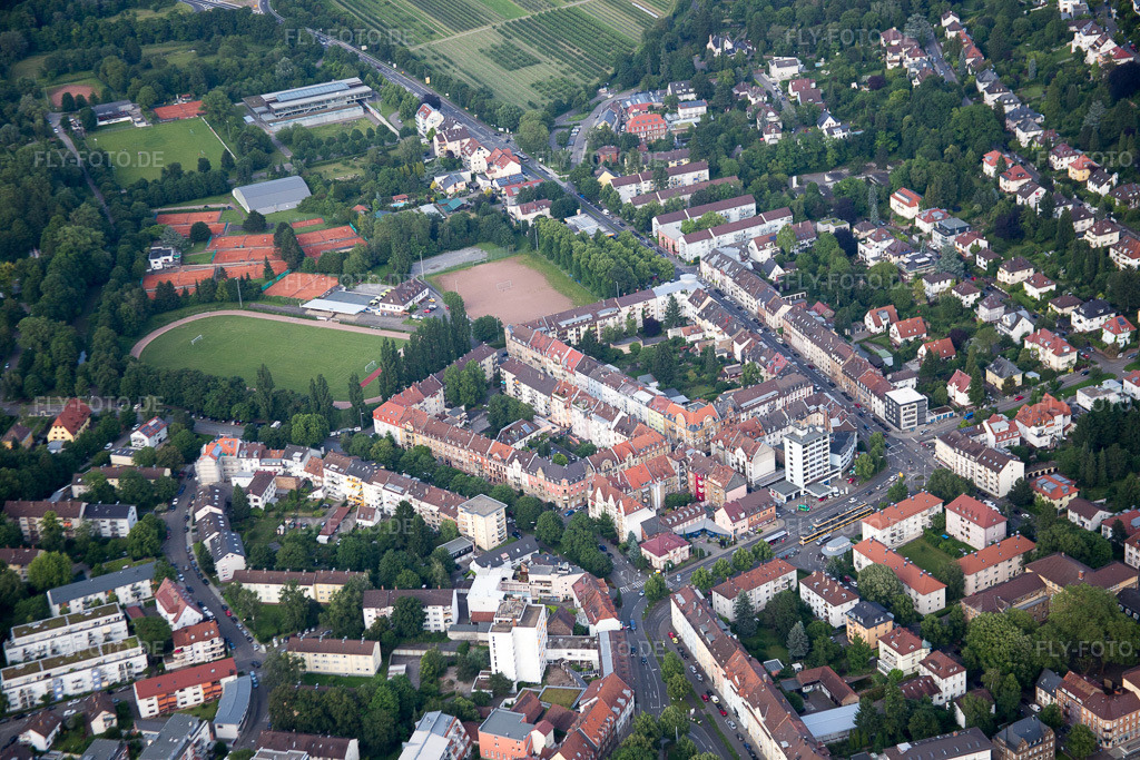 Luftbild: ASV im Ortsteil Durlach in Karlsruhe im Bundesland Baden-Württemberg in Deutschland. Foto: IMG_089274.jpg vom 10.06.2016 durch Werner Riehm/FLY-FOTO.de