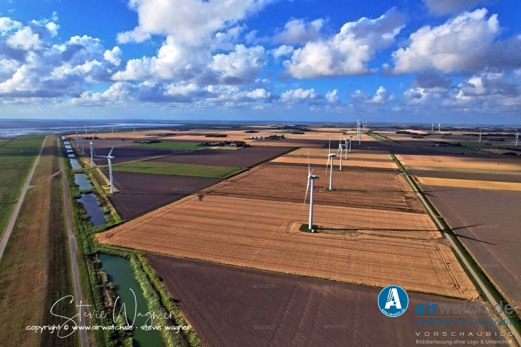 Windpark - Emmelsbüll-Horsbüll | Luftbild, Windenergieanlagen, Bürgerwindpark Emmelsbüll-Horsbüll, Windkraft, Windpark, Nordfriesland, 