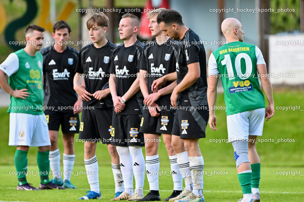 WSG Radenthein vs. URC Thal Assling | Mauer URC Thal Assling, #8 Patrick Hainzer URC Thal Assling, #10 Markus Florian Gruber WSG Radenthein, WSG Radenthein vs. URC Thal Assling, WSG Radenthein vs. URC Thal Assling am 30.05.2025 in Radenthein (Sportplatz Radenthein), Austria, (Photo by Bernd Stefan)