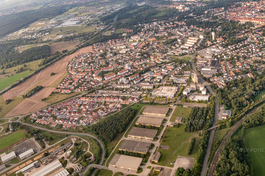 Luftbild: Sondernheimer Straße in Germersheim im Bundesland Rheinland-Pfalz in Deutschland. Foto: P1000816.jpg vom 14.09.2014 durch Werner Riehm/FLY-FOTO.de