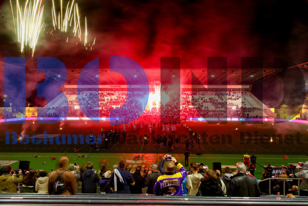  14.10.2023 - 
 | Sebastian Sendlak / Bochumer Nachrichtendienst (BOND) - GFL-Bowl 2023: Schwaebisch Hall Unicorns vs. Potsdam Royals - Realisiert mit Pictrs.com