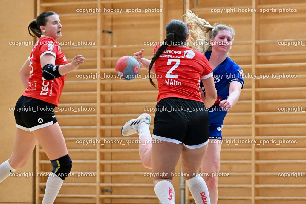 SC Ferlach vs. WAT Atzgersdorf | #6 COSIC Anabel WAT Atzgersdorf, #2 MAHR Sandra WAT Atzgersdorf, #23 MARKSTEINER Julia SC Ferlach Damen, SC Ferlach vs. WAT Atzgersdorf, SC Ferlach vs. WAT Atzgersdorf am 12.05.2024 in Ferlach (Ballspielhalle Ferlach), Austria, (Photo by Bernd Stefan)