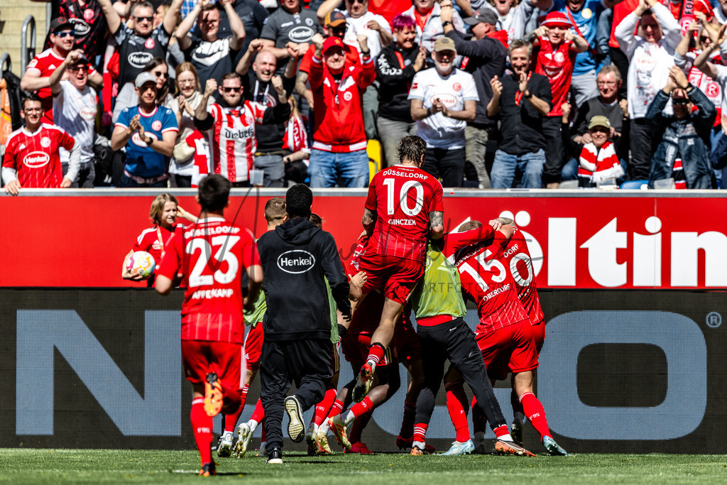 Fortuna Düsseldorf vs. Karlsruher SC | Düsseldorf, 30.04.2023: 2. Bundesliga, 30. Spieltag, Fortuna Düsseldorf gegen Karlsruher SC in der Merkur Arena in Düsseldorf. Foto: sportfotografie.ms | Markus Paletta - Realisiert mit Pictrs.com