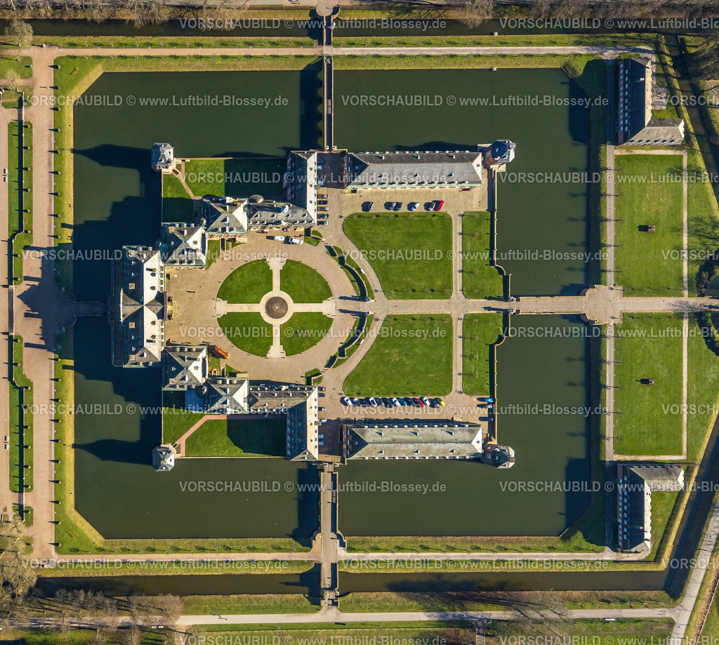 Nordkirchen230206158 | Luftbild, Schloss Nordkirchen, barocke Schlossanlage, Wasserschloss, Nordkirchen, Münsterland, Nordrhein-Westfalen, Deutschland