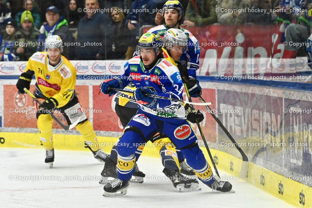 EC IDM Wärmepumpen VSV vs. Vienna Capitals | #34 Dominik Prodinger EC VSV, #14 Johannes Tschurnig EC VSV, EC IDM Wärmepumpen VSV vs. Vienna Capitals, EC IDM Wärmepumpen VSV vs. Vienna Capitals am 28.01.2026 in Villach (Stadthalle Villach), Austria, (Photo by Bernd Stefan)