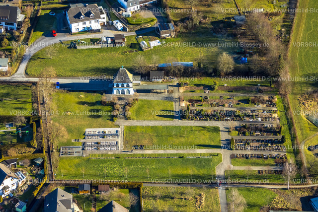 Schmallenberg230205263Dorlar | Luftbild, Friedhof Dorlar, Schmallenberg, Sauerland, Nordrhein-Westfalen, Deutschland
