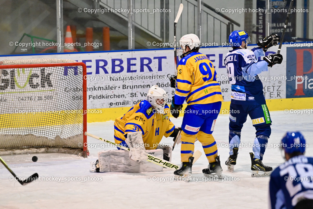 ESC SOCCERZONE STEINDORF vs. 1. EHC ALTHOFEN | #31 Horn Fabian 1. EHC ALTHOFEN, #92 Jagarinec Jakob 1. EHC Althofen, #19 Friedrich Lukas ESC Steindorf, ESC SOCCERZONE STEINDORF vs. 1. EHC ALTHOFEN, ESC SOCCERZONE STEINDORF vs. 1. EHC ALTHOFEN am 28.02.2025 in Steindorf (Ossiachersee Halle), Austria, (Photo by Bernd Stefan)