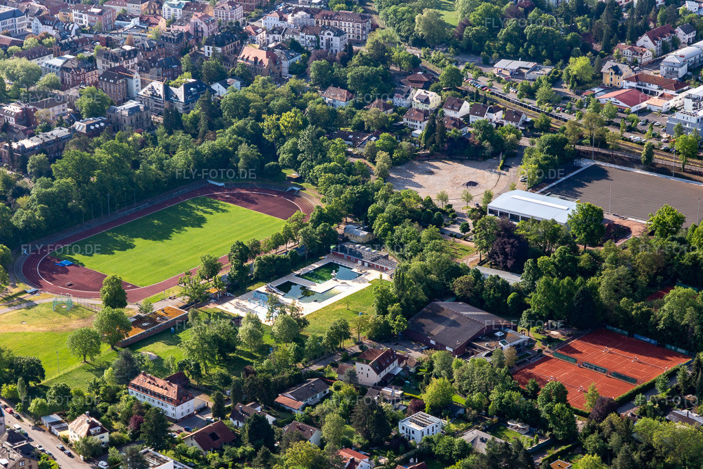 Luftbild: Südpfalzstadion ohne Rundsporthalle in Landau in der Pfalz im Bundesland Rheinland-Pfalz in Deutschland. Foto: IMG_120722.jpg vom 03.05.2020 durch Werner Riehm/FLY-FOTO.de