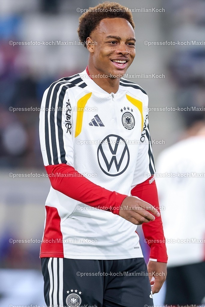 DFB14112501024 | 14.11.2025, Fußball, Länderspiel, WM-Qualifikation Europa, Deutschland - Luxemburg, Stade de Luxembourg (Croix de Gasperich, Luxemburg), 9. Spieltag, Saison 2025 2026: Forzan Assan Ouedraogo (GER #09)  Regulations prohibit any use of photographs as image sequences and or quasi-video.