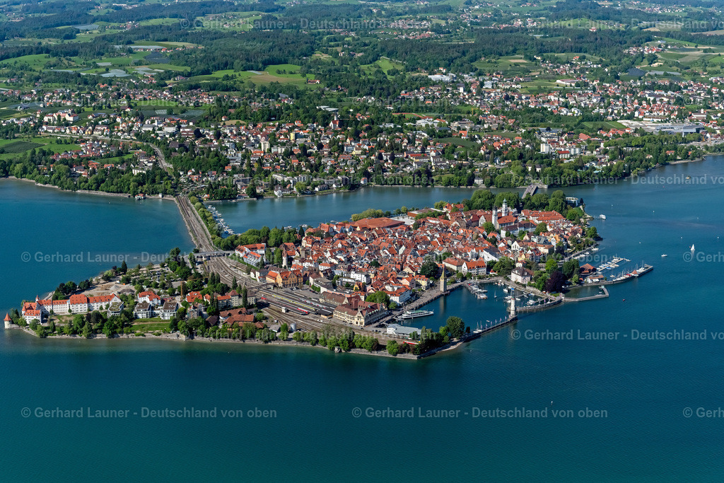 4028064 | Blick über Lindau am Bodensee von Süden nach Norden