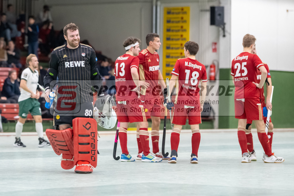 SFE_20230114_0061 | 1. Bundesliga Hockey Herren Rot-Weiss Köln - Uhlenhorst Mülheim am 14.01.2023 in Köln (KTHC Stadion Rot-Weiss Köln Tennis and Hockey Club), Photo: Stephan Fehrmann 2022 (Sports-Gallery),Lennard Leist( Torwart Rot-Weiss Köln #80 )