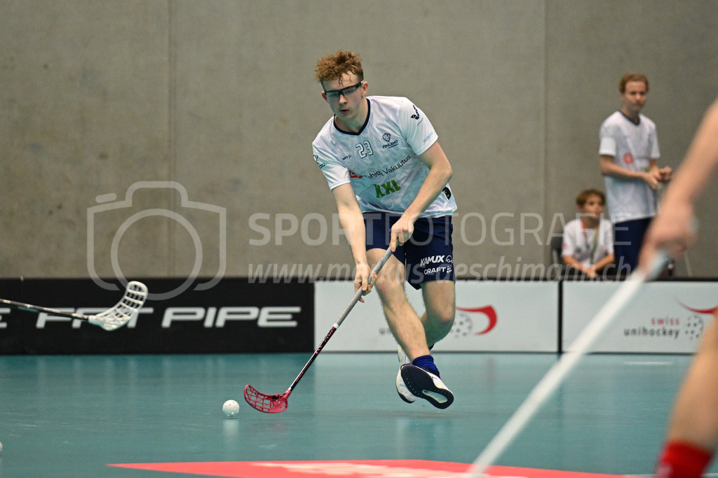 Switzerland B U19 vs Finland U19 - 2. February 2024 | Switzerland B U19 vs Finland U19
U19 Men International Matches in Switzerland
GoEasy Arena, Siggenthal Station
Finland defender #23 Jami Markkanen.
Credit: Markus Aeschimann | <a href="https://www.markus-aeschimann.ch">Sportfotografie Markus Aeschimann</a> | <a href="https://www.instagram.com/sportfotografie.aeschimann">@sportfotografie.aeschimann</a> - Realisiert mit Pictrs.com