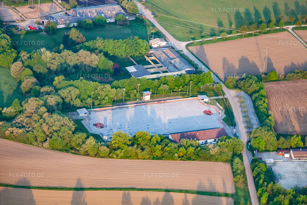 Luftbild: Hockeyplatz im Ortsteil Mörsch in Rheinstetten im Bundesland Baden-Württemberg in Deutschland. Foto: IMG_40262.jpg vom 22.04.2011 durch Werner Riehm/FLY-FOTO.de