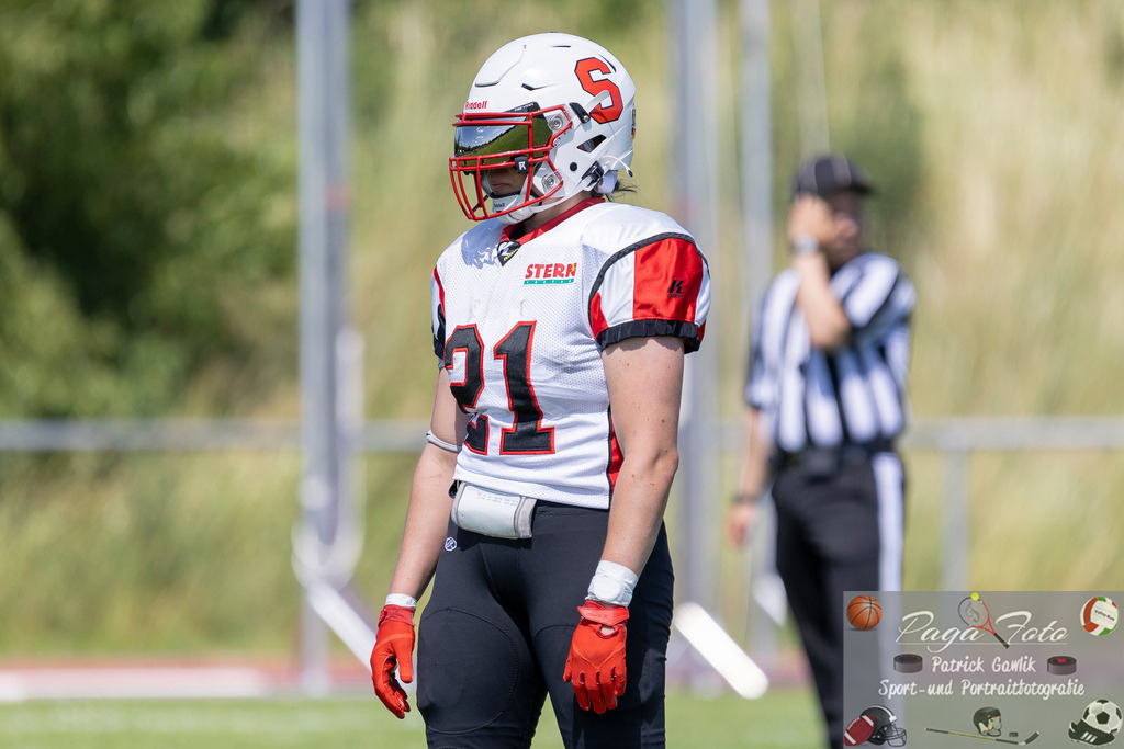 GFLW 1: German Football League Women 1: Rodgau Pioneers Ladies - Stuttgart Scorpions Sisters, 07.06.2026 | Stella Elisa Martin (Stuttgart Scorpions Sisters #21), Freisteller, Portrait / Porträt, Rodgau Pioneers Ladies - Stuttgart Scorpions Sisters, Rodgau, Maingau-Energie-Stadion "Am Weichsee", 7.6.2026 - Realisiert mit Pictrs.com
