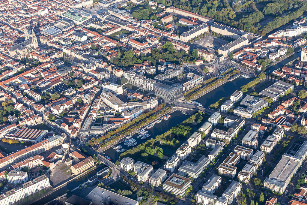 Aerial view: Port de plaisances Nancy Saint Georges in Nancy in the state Meurthe et Moselle, France. – Photo: IMG_117871.jpg taken on 09/14/2019 by Werner Riehm/FLY-FOTO.com – Resolution of the original: 5227 x 3485 px