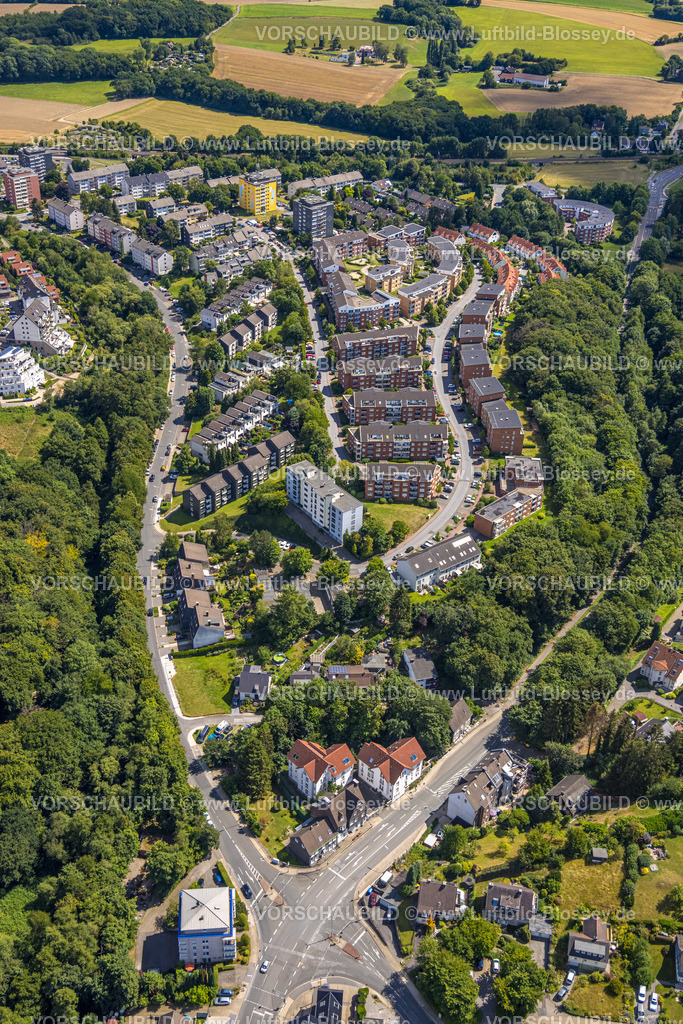 Velbert220803437Neviges | Luftbild, Mehrfamilienhäuser Siedlung, zwischen Werner-Buschmann-Straße und Elsbecker Straße, Kleinehöhe, Velbert, Ruhrgebiet, Nordrhein-Westfalen, Deutschland