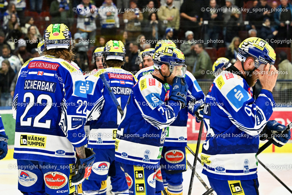 EC IDM WÄRMEPUMPEN VSV vs. MOSER MEDICAL GRAZ99ERS | Hängende Köpfe EC VSv, #22 Nikita Scherbak EC VSV, #72 John Hughes EC VSV, #95 Mark Katic EC VSV, EC IDM WÄRMEPUMPEN VSV vs. MOSER MEDICAL GRAZ99ERS, EC IDM WÄRMEPUMPEN VSV vs. MOSER MEDICAL GRAZ99ERS am 17.03.2026 in Villach (Stadthalle Villach), Austria, (Photo by Bernd Stefan)